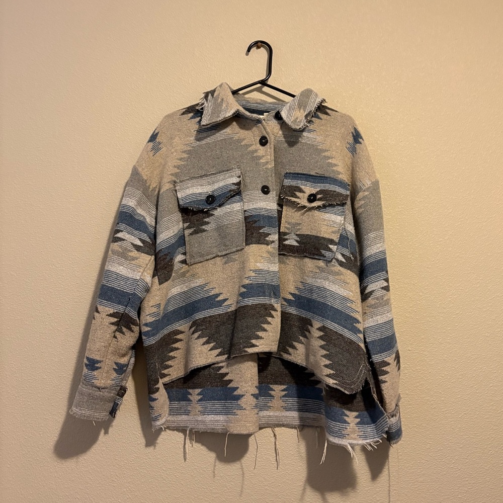 Blue shacket